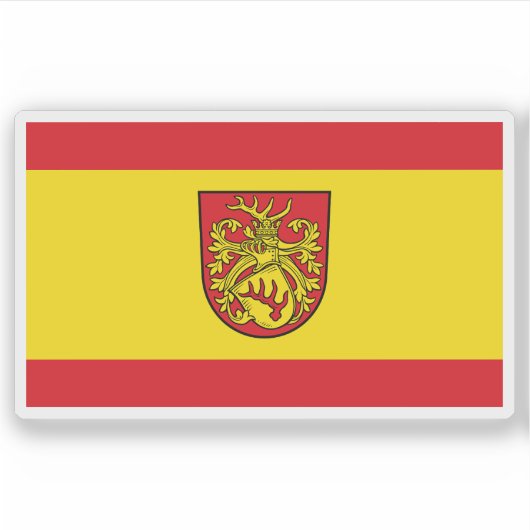De vlag van Forst (Lausitz) Sticker (Voorkant)