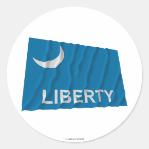 De vlag van Fort Moultrie Ronde Sticker
