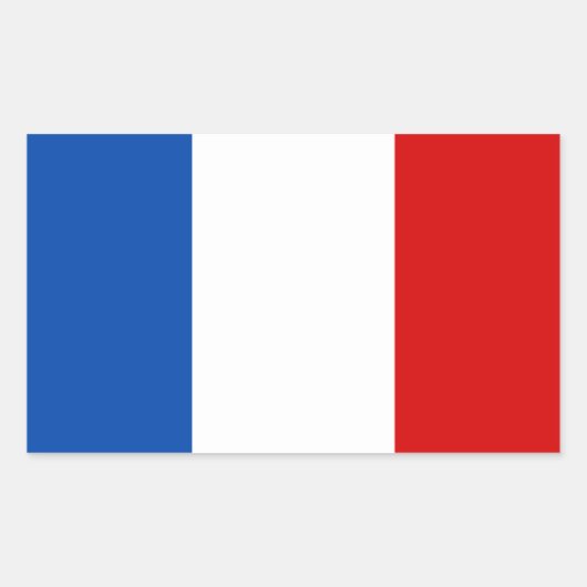 De vlag van Frankrijk Rechthoekige Sticker (Voorkant)
