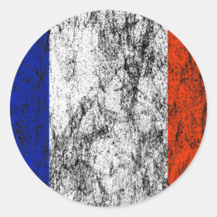 de vlag van Frankrijk Ronde Sticker
