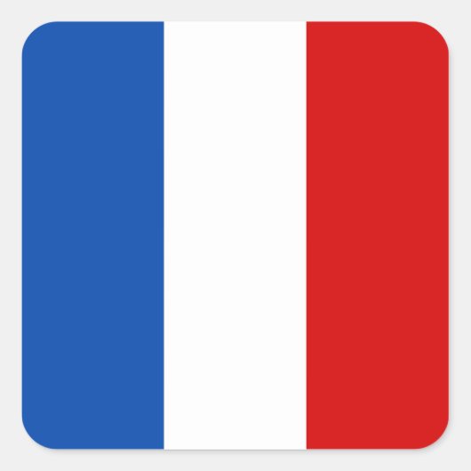 De vlag van Frankrijk Vierkante Sticker (Voorkant)