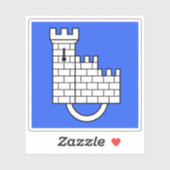 De vlag van Fribourg Sticker (Vel)