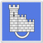 De vlag van Fribourg Sticker (Voorkant)