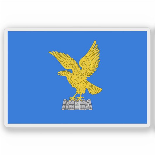 De vlag van Friuli-Venezia Giulia Sticker (Voorkant)