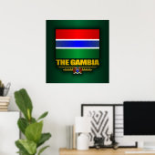 De vlag van Gambia Poster (Thuiskantoor)