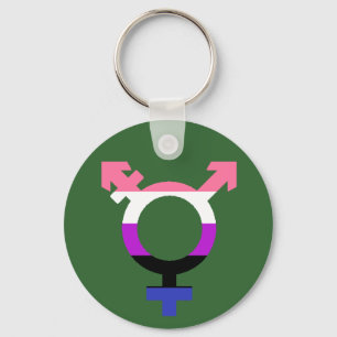 De Vlag van Genderfluid trans Symbool Sleutelhanger