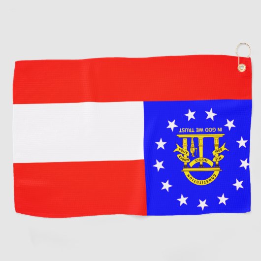 De vlag van Georgia Golf Towel Golfhanddoek (Horizontaal)