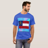 De vlag van Georgië Unisex T-shirt (Voorkant volledig)