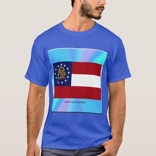 De vlag van Georgië Unisex T-shirt (Voorkant)
