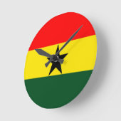 De vlag van Ghana Ronde Klok (Hoek)