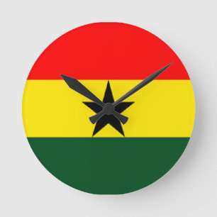 De vlag van Ghana Ronde Klok