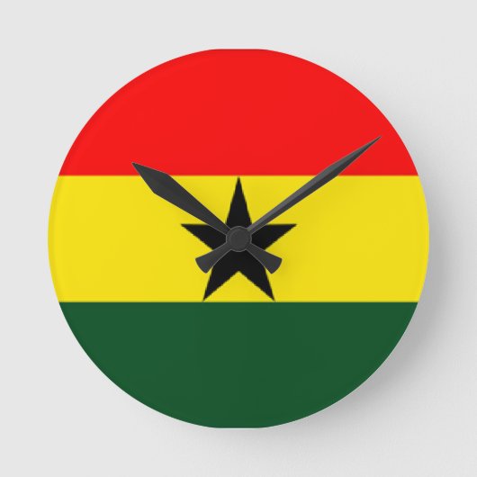 De vlag van Ghana Ronde Klok (Voorkant)