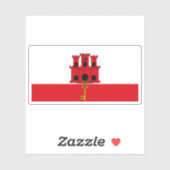 De vlag van Gibraltar Sticker (Vel)