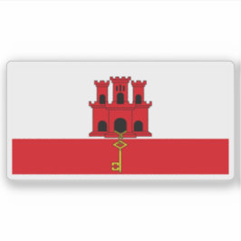 De vlag van Gibraltar Sticker