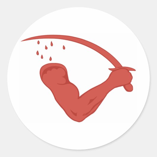 De vlag van Goliad Ronde Sticker (Voorkant)