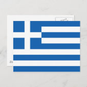 De vlag van Griekenland Briefkaart (Voorkant / Achterkant)