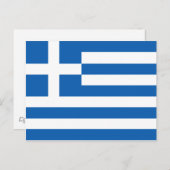 De vlag van Griekenland Briefkaart (Voorkant / Achterkant)