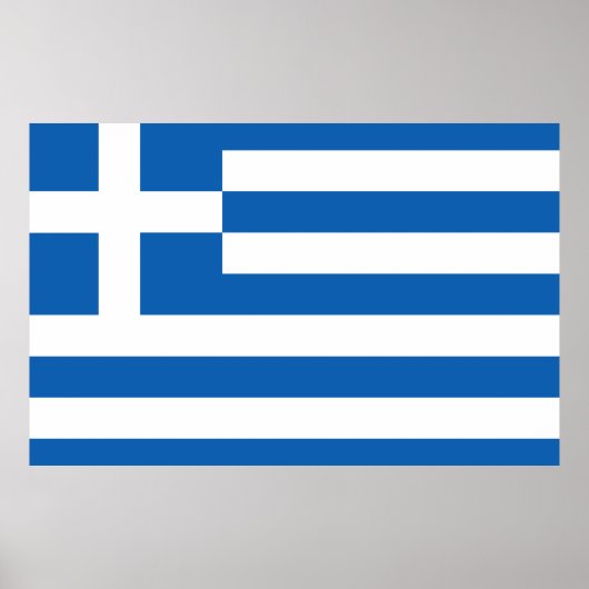 De vlag van Griekenland Poster (Voorkant)