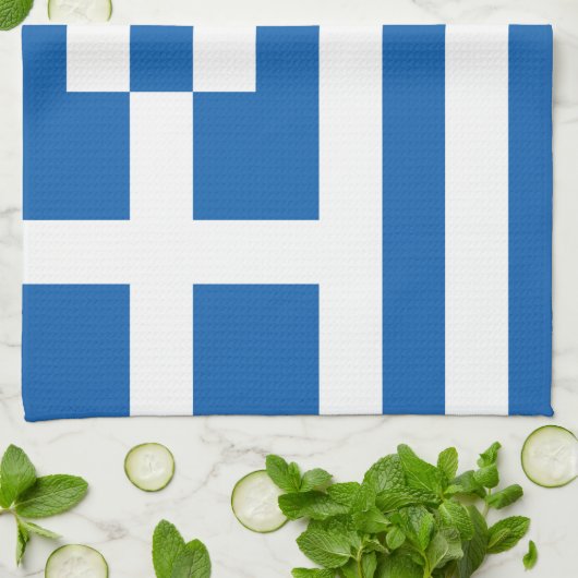 De vlag van Griekenland Theedoek (Gevouwen)