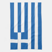 De vlag van Griekenland Theedoek (Verticaal)