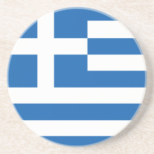 De vlag van Griekenland Zandsteen Onderzetter