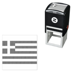 De vlag van Griekenland Zelfinktende Stempel