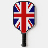 De vlag van Groot-Brittannië met naam of tekst Pickleball Paddle (Achterkant)