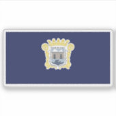 De vlag van Guanabacao, Cuba Sticker (Voorkant)