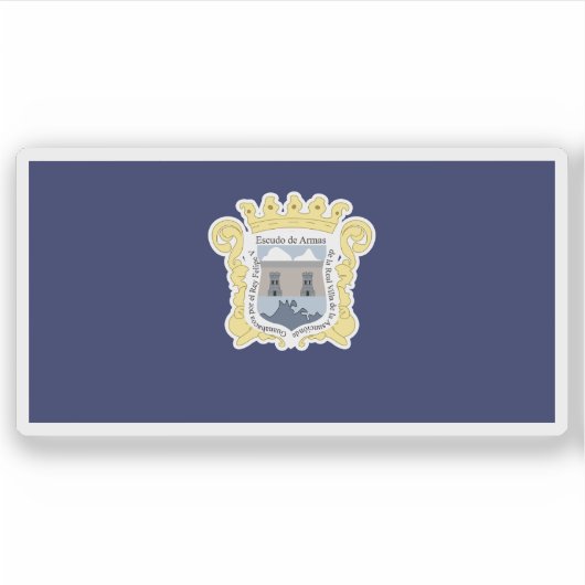 De vlag van Guanabacao, Cuba Sticker (Voorkant)