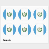 De vlag van Guatemala Ronde Sticker (Vel)