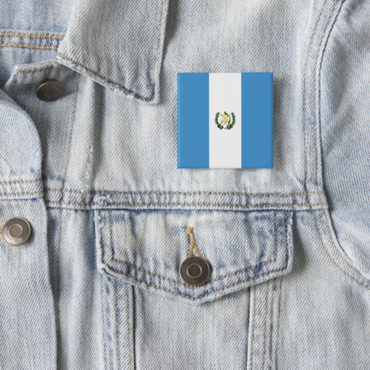 De Vlag van Guatemala Vierkante Button 5,1 Cm (In situ)