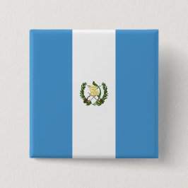 De Vlag van Guatemala Vierkante Button 5,1 Cm