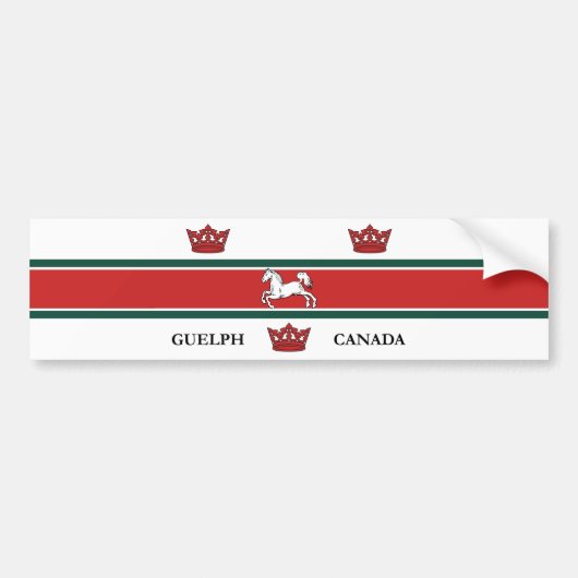 De vlag van Guelph (Ontario, Canada) Bumpersticker (Voorkant)