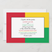 De vlag van Guinee-Bissau, de vlag van Guinee-Biss Kaart (Voorkant)