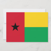 De vlag van Guinee-Bissau, de vlag van Guinee-Biss Kaart (Achterkant)