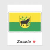 De vlag van Güstrow Sticker (Vel)