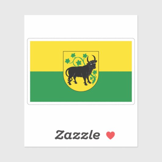 De vlag van Güstrow Sticker (Vel)