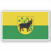 De vlag van Güstrow Sticker (Voorkant)