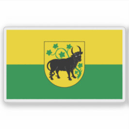 De vlag van Güstrow Sticker