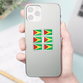 De vlag van Guyana Collectie pack van 6 Sticker (Telefoon)