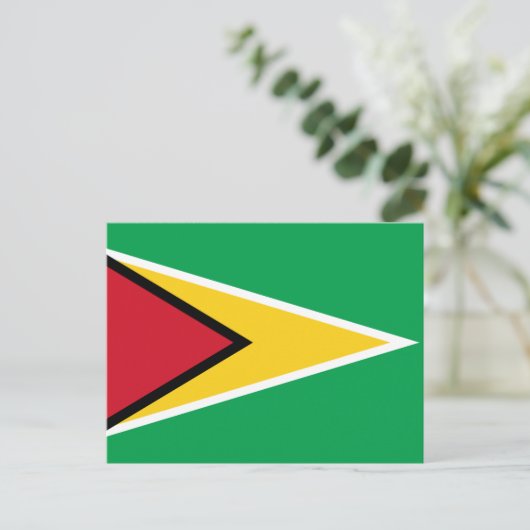 De vlag van Guyana, Guyana Briefkaart (Staand voorkant)