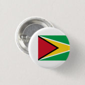 De vlag van Guyana, Guyana Ronde Button 3,2 Cm (Voorkant /achterkant)