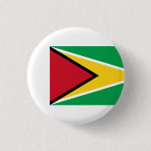De vlag van Guyana, Guyana Ronde Button 3,2 Cm (Voorkant)