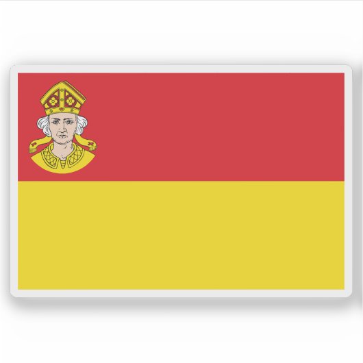 De vlag van Hagenow Sticker (Voorkant)