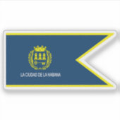 De vlag van Havana, Cuba Sticker (Voorkant)