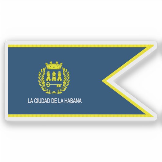 De vlag van Havana, Cuba Sticker (Voorkant)