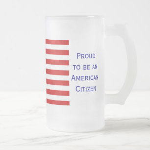 De vlag van het Amerikaanse staatsburgerschap, die Matglas Bierpul