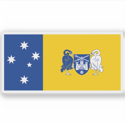 De vlag van het Australisch Hoofdstedelijk Territo Sticker (Voorkant)