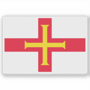 De vlag van het Baljuwschap Guernsey, Britse Kroon Sticker