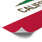 De vlag van het Beer - de staat Californië Poster (Hoek)